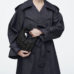 Cos micro quilted bag black